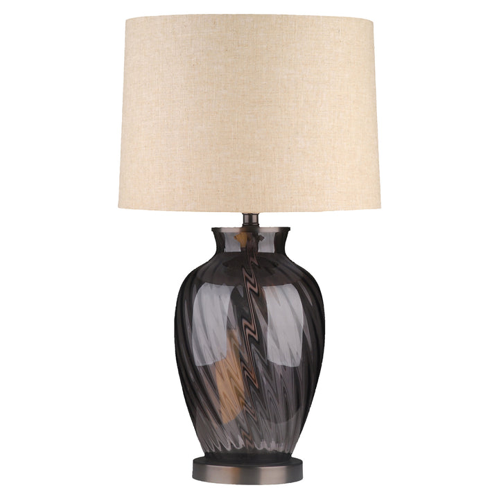 Richmond Interiors Tischlampe Rowan | Rauchgrau