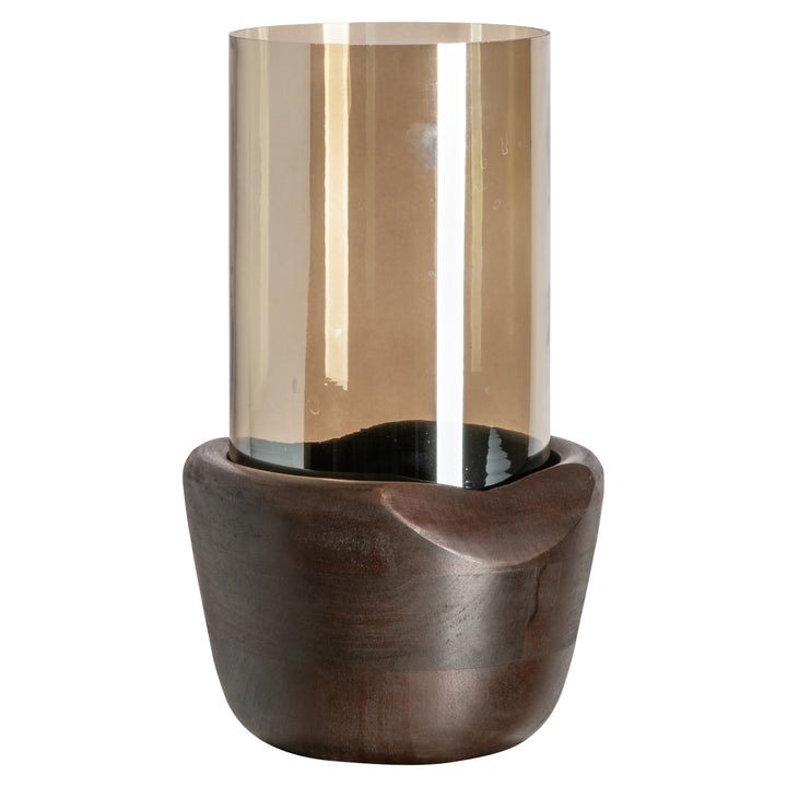 Richmond Interiors Windlicht Jade Walnuss | H 28 cm