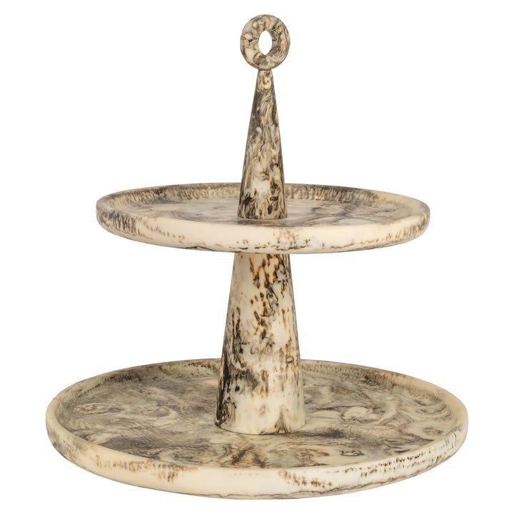 Richmond Interiors zweistufige Etagere Posy | Natur