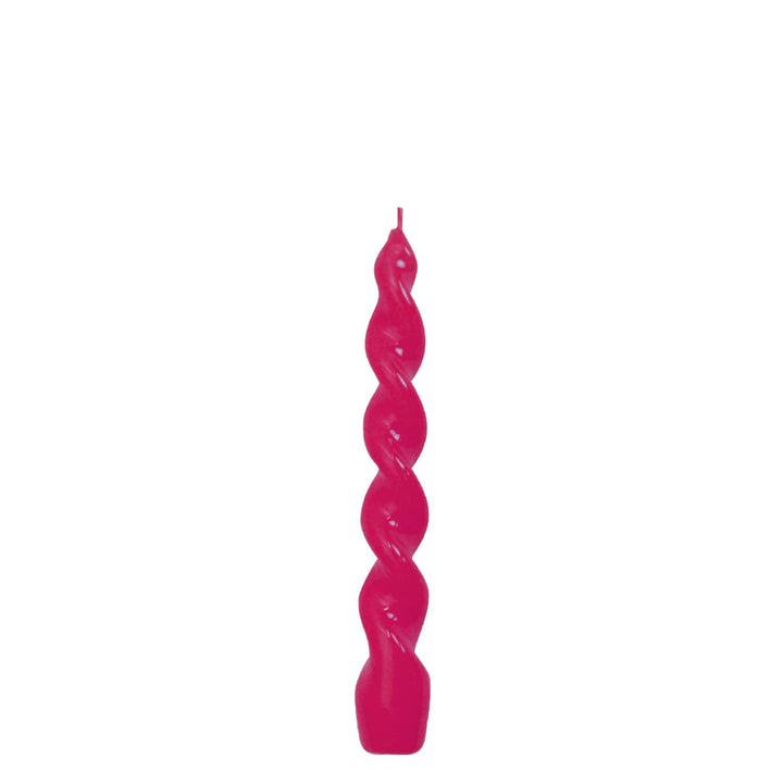 Gedrehte Stabkerze Pink | 20 cm