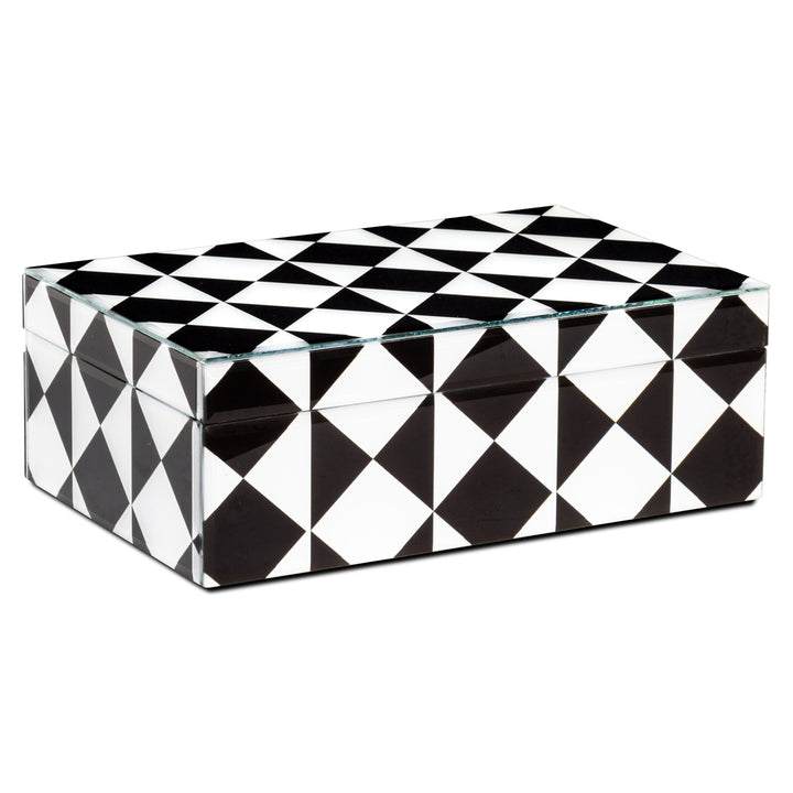 Storage box Silas black/white large