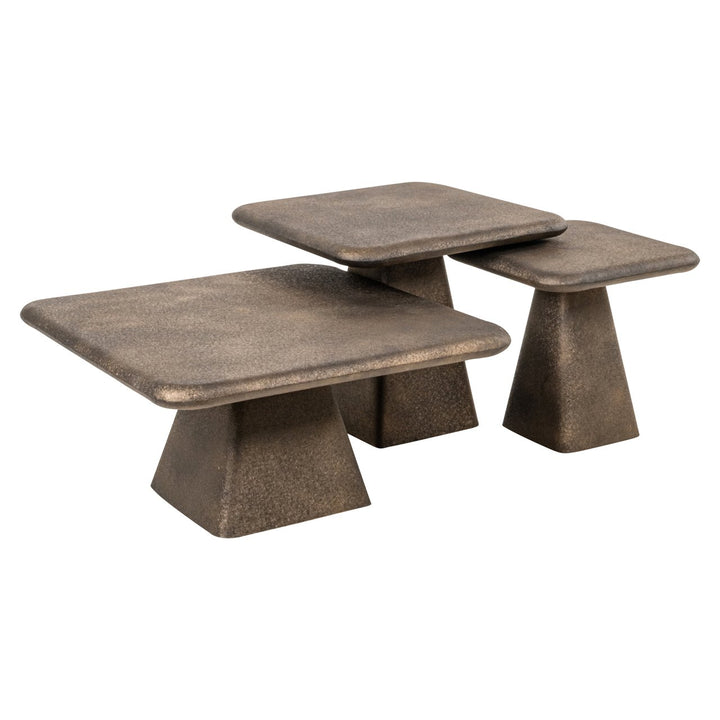 Richmond Interiors 3er Set Couchtisch Marlie | Dunkelgold