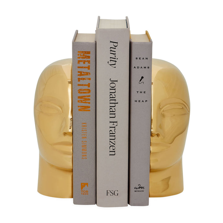 Jonathan Adler Messing Buchstützen Atlas | 2-teilig
