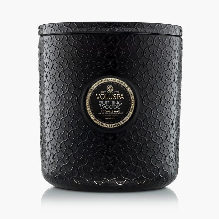 Voluspa 5 Wick Hearth Scented Candle Burning Woods | 3.5 kg