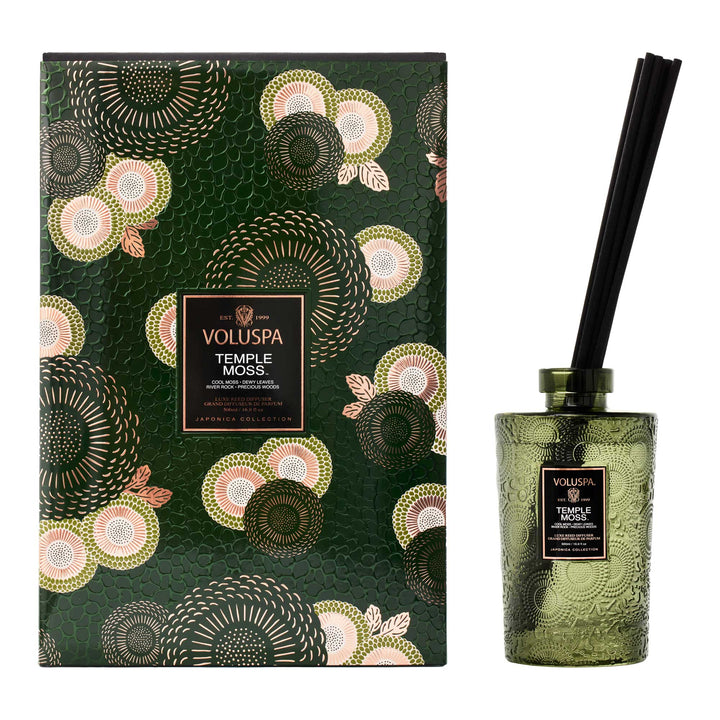Voluspa Raumduft Temple Moss | Luxe Diffuser mit Duftstäbchen
