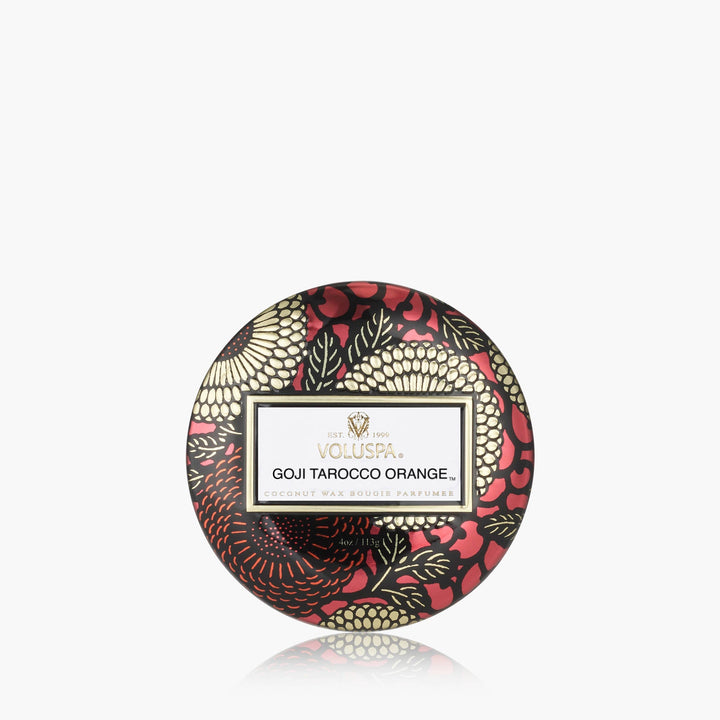 Voluspa Duftkerze Goji Tarocco Orange Minidose mit Deckel