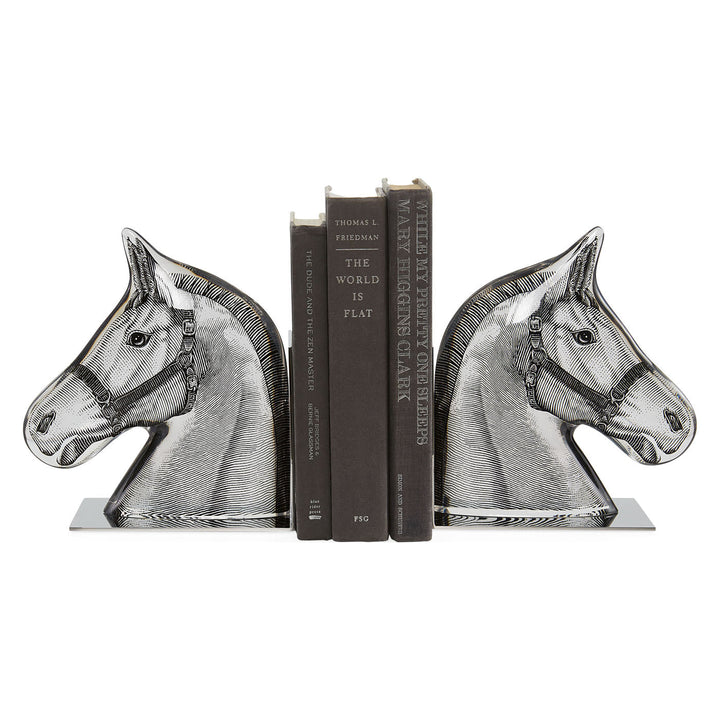 Jonathan Adler Acryl Buchstützen Horse Pferdekopf | 2-teilig