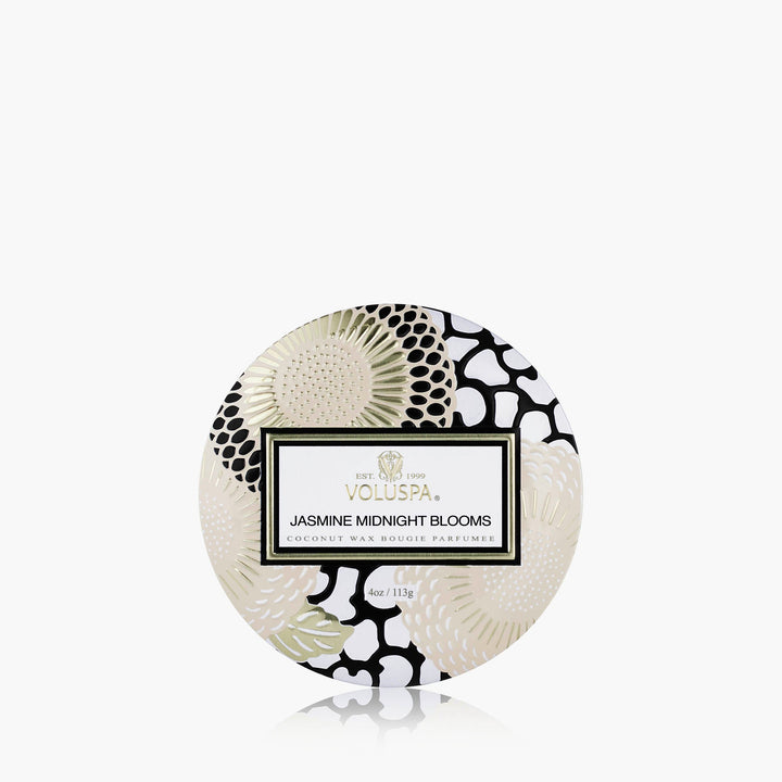 Voluspa Duftkerze Jasmine Midnight Blooms Minidose mit Deckel