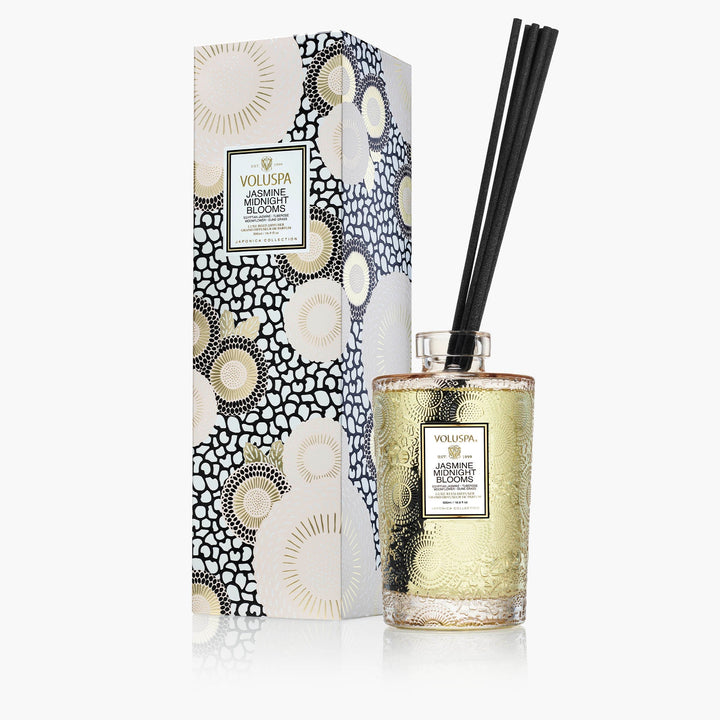 Voluspa Raumduft Jasmine Midnight Blooms | Luxe Diffuser mit Duftstäbchen