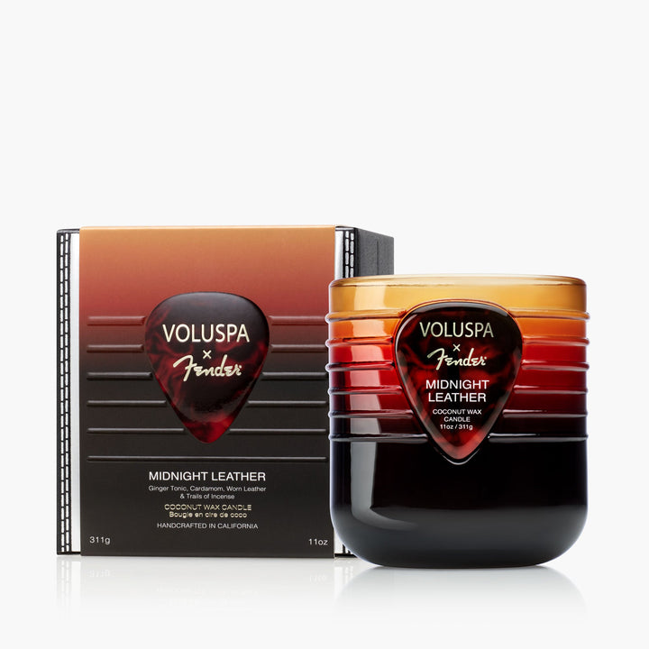 Voluspa Duftkerze Midnight Leather Fender Collection Luxe Classic Candle
