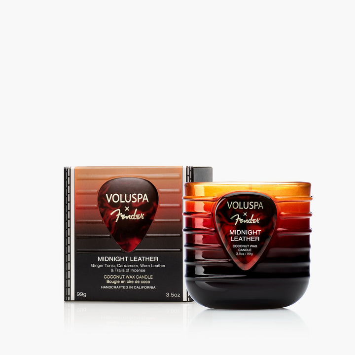 Voluspa Duftkerze Midnight Leather Fender Collection Small Jar