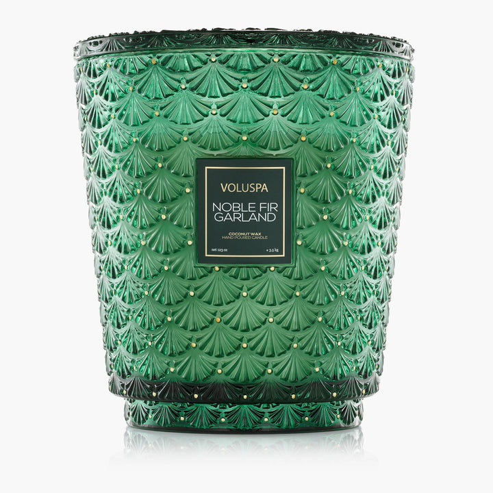 Voluspa 5 Wick Hearth Scented Candle Noble Fir Garland Limited Holiday Edition | 3.5 kg