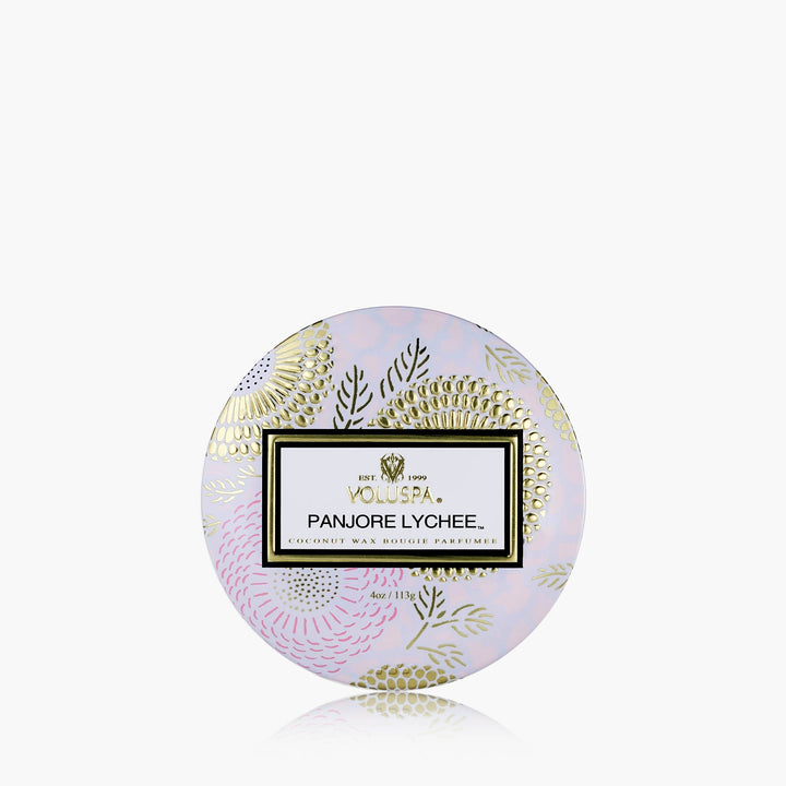 Voluspa Duftkerze Panjore Lychee | Minidose mit Deckel