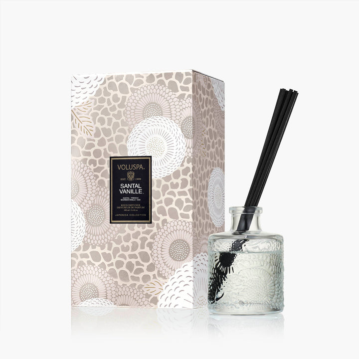 Voluspa Room Fragrance Santal Vanille | Scent Diffuser with Fragrance Sticks