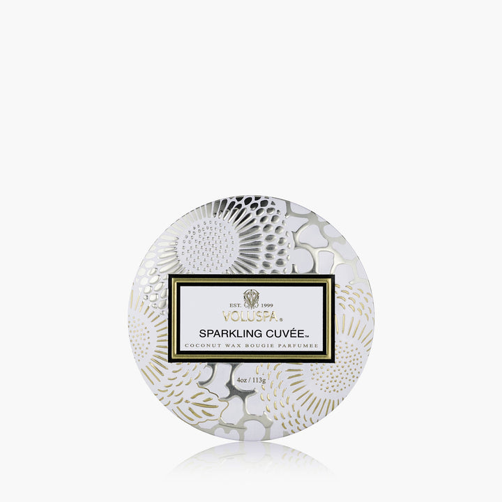 Voluspa Duftkerze Sparkling Cuvée Minidose mit Deckel