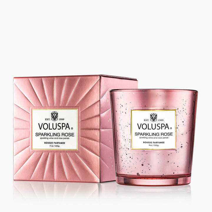 Voluspa Duftkerze Sparkling Rose Vermeil Collection | Classic Candle