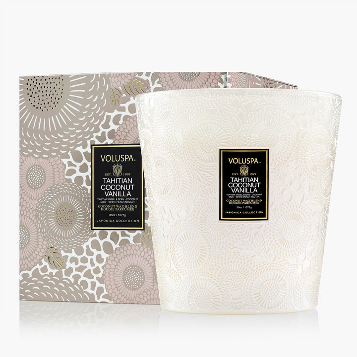 Voluspa 3-Docht Duftkerze Tahitian Coconut Vanilla | 1.077 g
