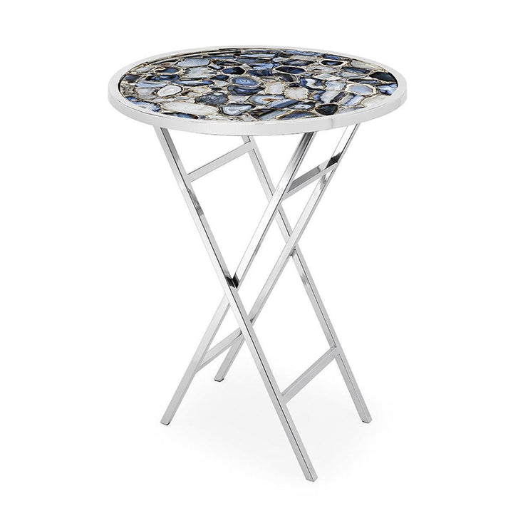 Abhika Beistelltisch mit kostbarem Achat | H 75 cm