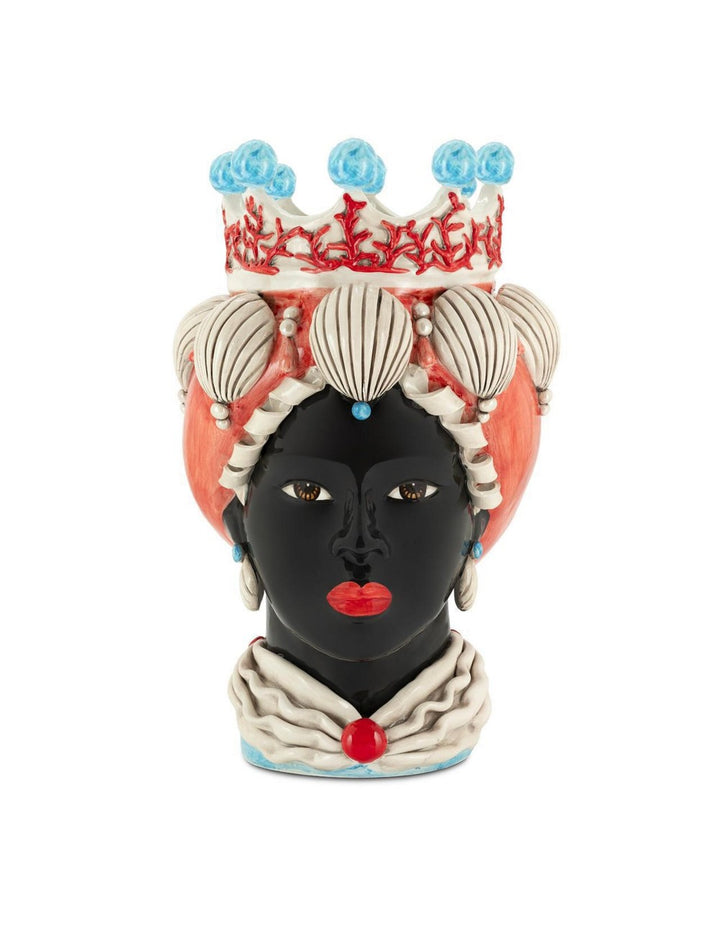 Abhika Vase Teste di Moro Lady Coral Big | H 49 cm
