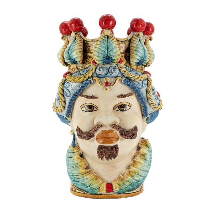 Abhika Vase Teste di Moro Man Big Traditional | H 48 cm
