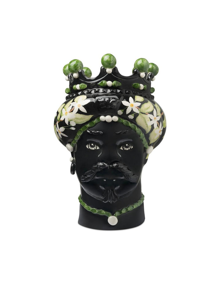 Abhika Vase Teste di Moro Man Jasmine | H 41 cm