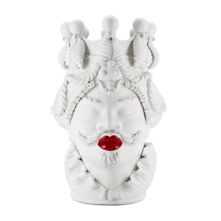 Abhika Vase Teste di Moro Mann mit Kussmund | H 48 cm