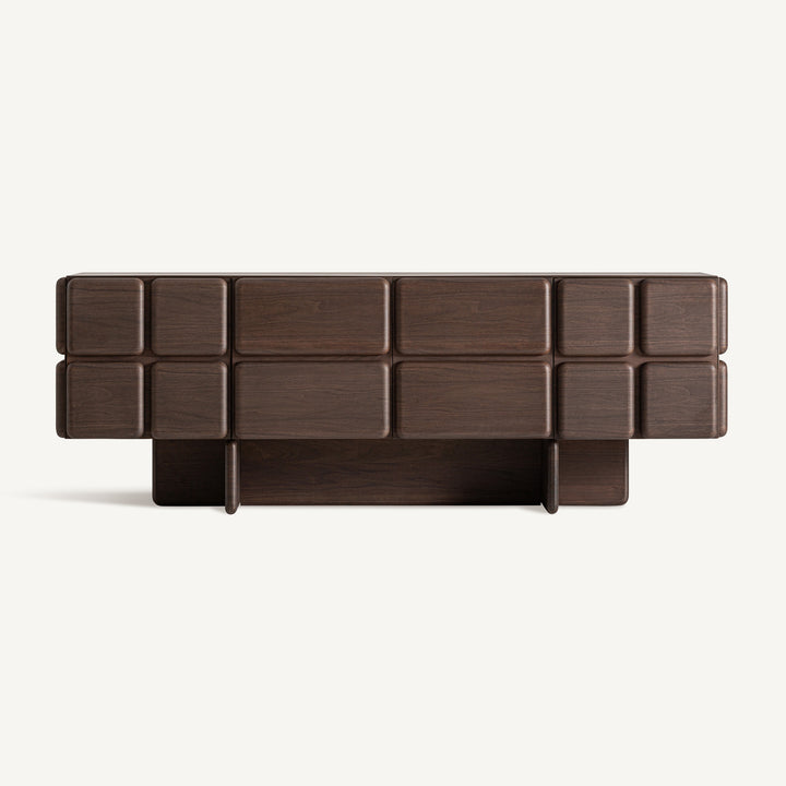 Vical Sideboard Goldek aus Eichenholz mit Kassettenfront