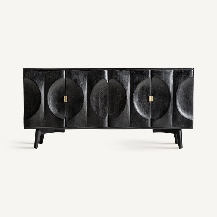 Vical Sideboard Labar aus Mangoholz | Schwarz