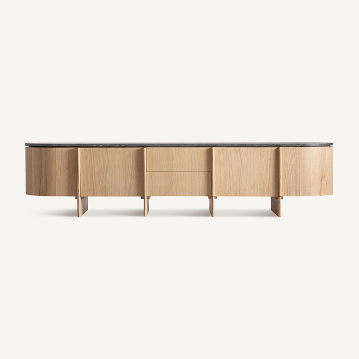 Vical Marmor-Sideboard Nara aus Eichenholz