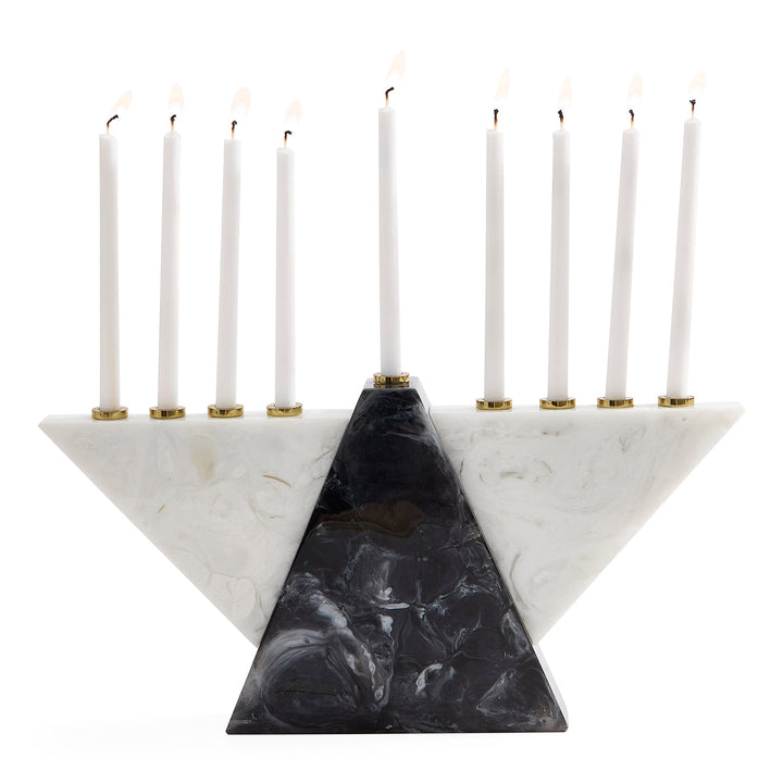 Jonathan Adler Menorah Kerzenständer Como Schwarz & Weiß