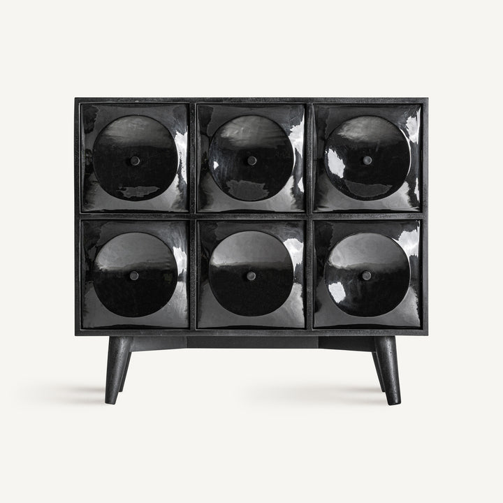 Vical Chest Of Drawers Rauly Made Of Mango Wood | Black
