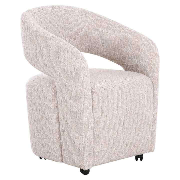 Richmond Interiors Esszimmerstuhl Vixen mit Rollen | Natur