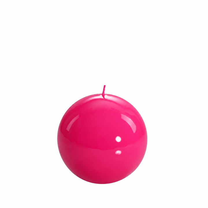 Shiny Ball Candle Pink | Ø 8 cm