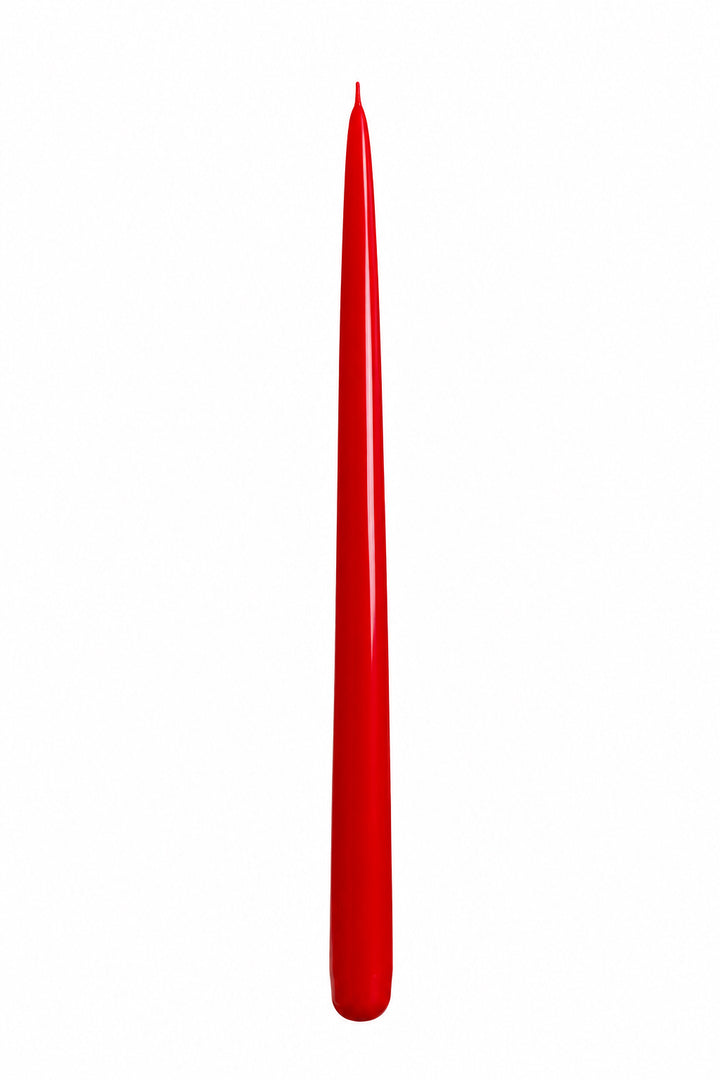 Glänzende Stabkerze Rot | 30 cm