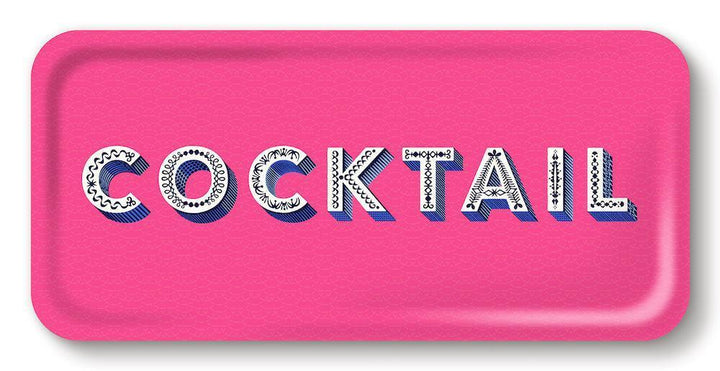 Jamida of Sweden Tablett Cocktail Pink | 32x15 cm