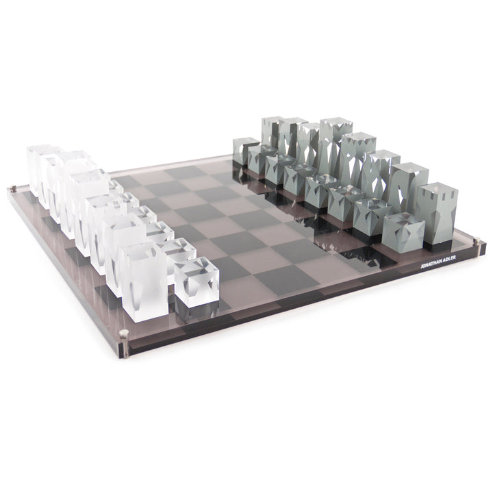 Jonathan Adler Acryl Schachbrett | Rauchgrau