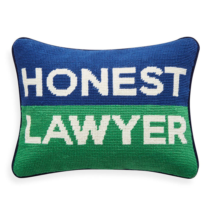 Jonathan Adler Needlepoint Kissen Honest Lawyer | 30x23 cm