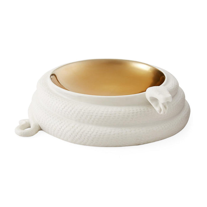 Jonathan Adler Schale Eden Accent Bowl | Mattweiß & Glänzend Gold
