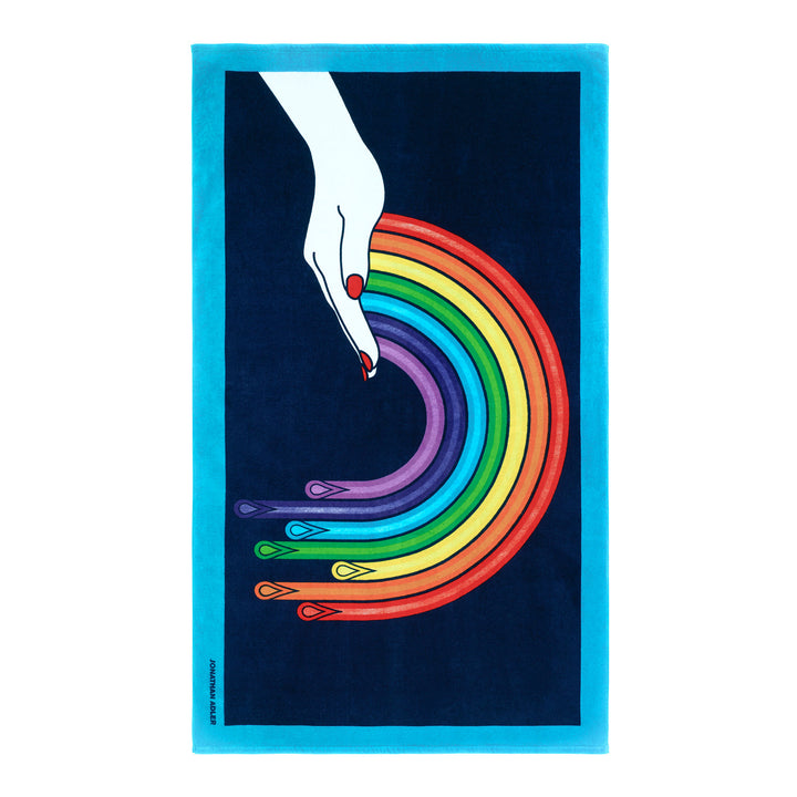 Jonathan Adler Strandtuch Dripping Rainbow | 102x178 cm