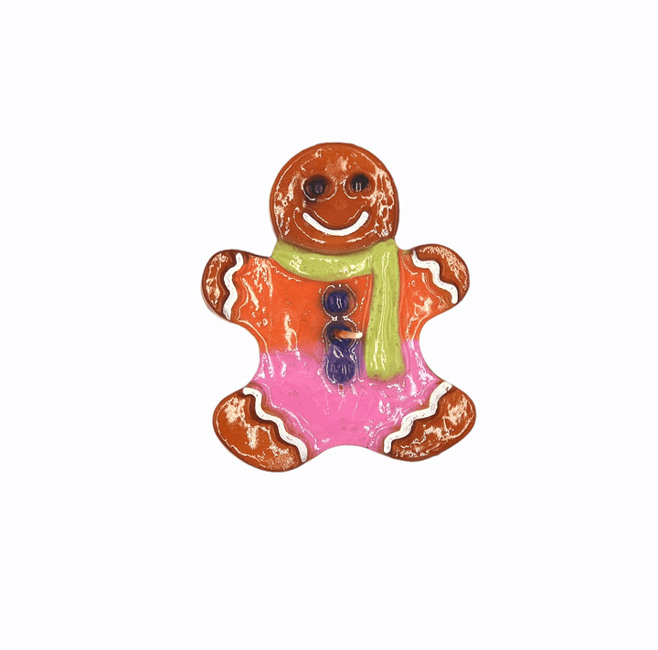 Bunte Kerze in Lebkuchenmännchen-Form, glamouröse Wohnaccessoire von Codeso Living