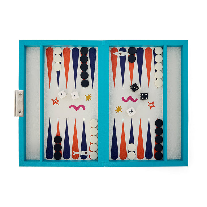 Jonathan Adler Leder-Backgammon Spiel Playa