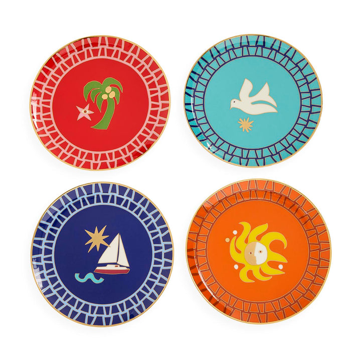 Jonathan Adler Canapé Dessertteller-Set Playa | 4-teilig