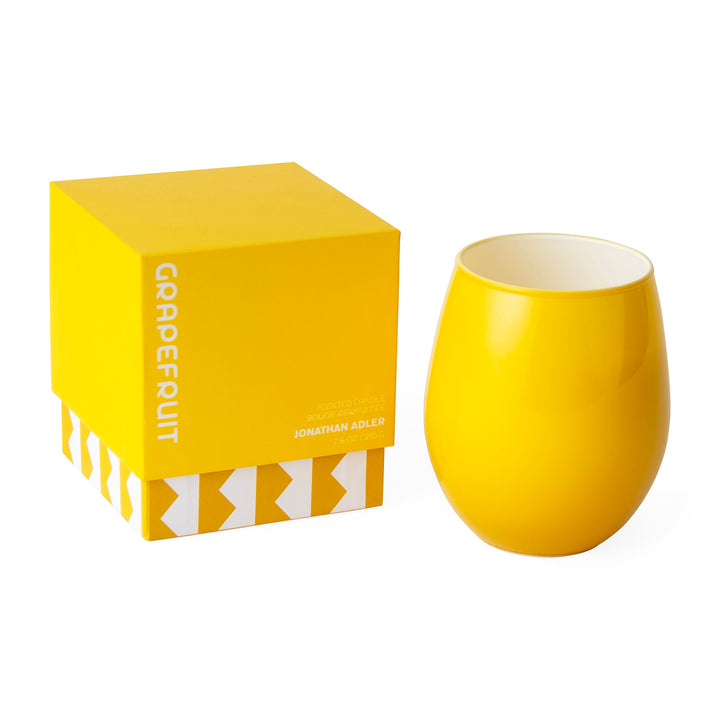 Jonathan Adler Duftkerze Pop Grapefruit mit gelber Geschenkverpackung