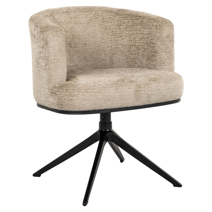 Richmond Interiors Chenille Dreh-Esszimmerstuhl Cheyenne | Desert