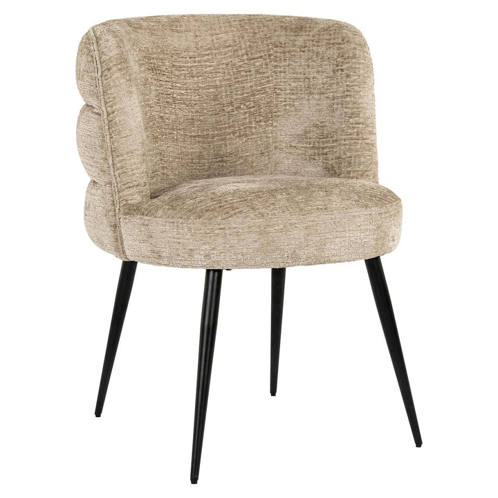 Richmond Interiors Chenille-Esszimmerstuhl Stella | Desert