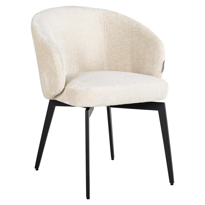Richmond Interiors Chenille-Stuhl Amphara | Weiß