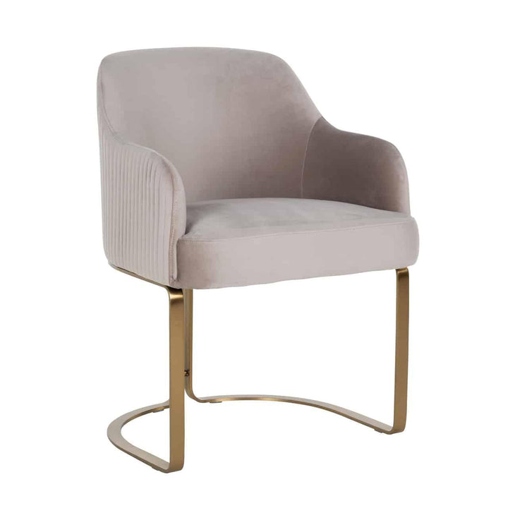 Richmond Interiors Samt-Esszimmerstuhl Hadley | Khaki