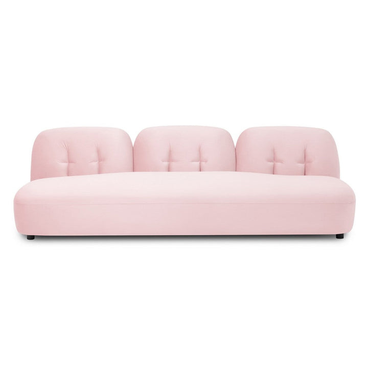 Abhika Samt-Sofa Camille 3-Sitzer | Rosa