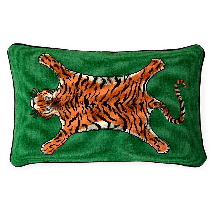 Jonathan Adler Needlepoint Kissen Tiger | 50x30 cm