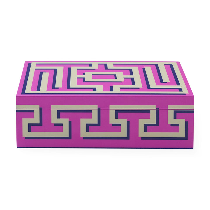 Jonathan Adler Labyrinth Lacquer Aufbewahrungsbox mit Deckel | Medium